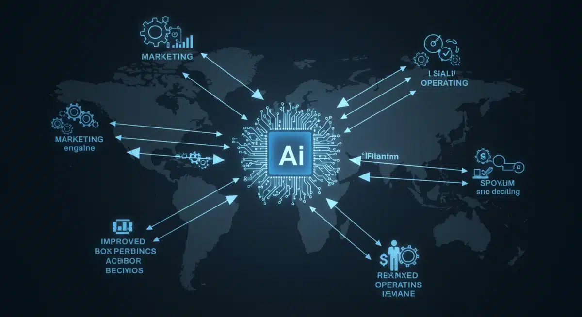 AI predictive analytics integrating across business departments for efficiency
