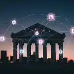 AI-powered fraud detection system analyzing financial data in a secure banking environment.