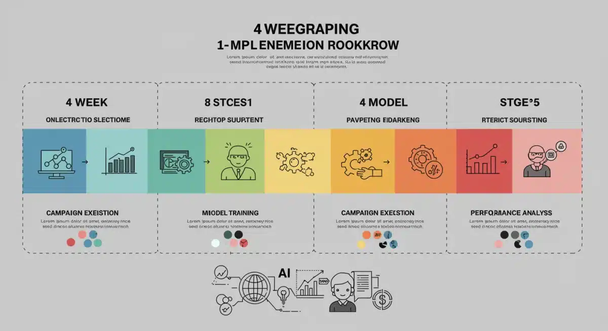 Infographic detailing the four-week AI personalized marketing implementation roadmap