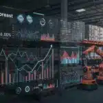AI predictive analytics dashboard showing sales forecast accuracy for e-commerce