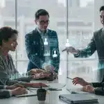 AI-powered talent acquisition dashboard showing diverse candidate profiles and hiring metrics for US HR teams.