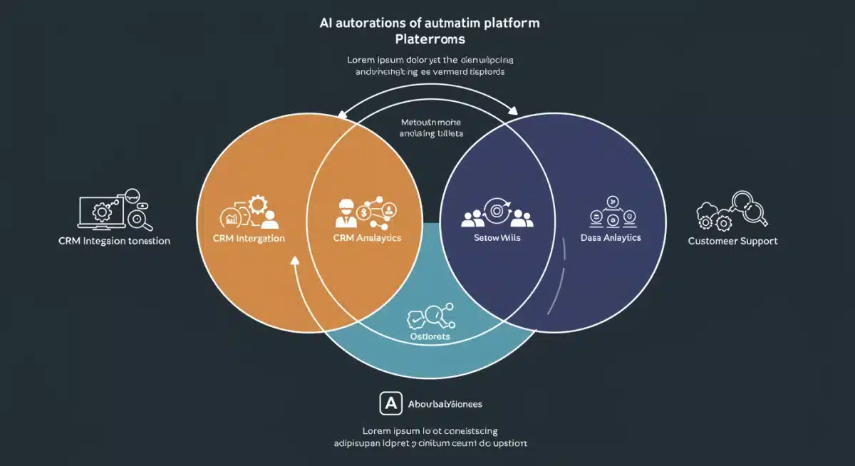 Infographic comparing features of three leading AI automation tools for small businesses.