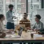 Angel investors listening to a startup pitch in a modern office, symbolizing January 2025 funding opportunities in the US.