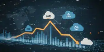 Cloud cost optimization strategies for US enterprises in 2025, showing financial savings.