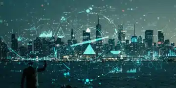 Illustration of data ethics and responsible AI shaping a digital future in the US