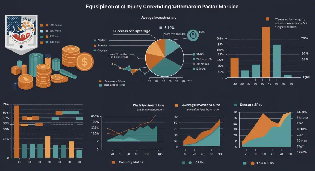 Infographic detailing key performance metrics of US equity crowdfunding platforms