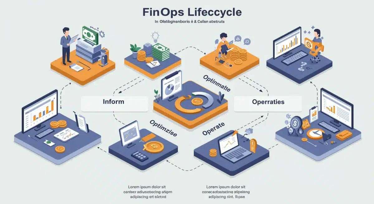 FinOps framework for cloud cost management and financial accountability.