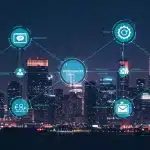 Interconnected microservices architecture accelerating software development in a US tech landscape.