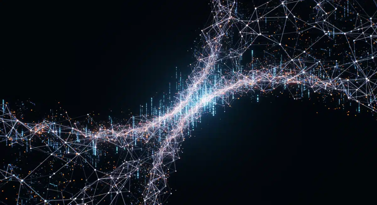 Intricate neural network illustrating advanced NLP model architecture
