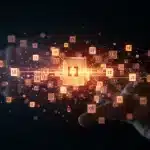 Quantum computing network with glowing qubits