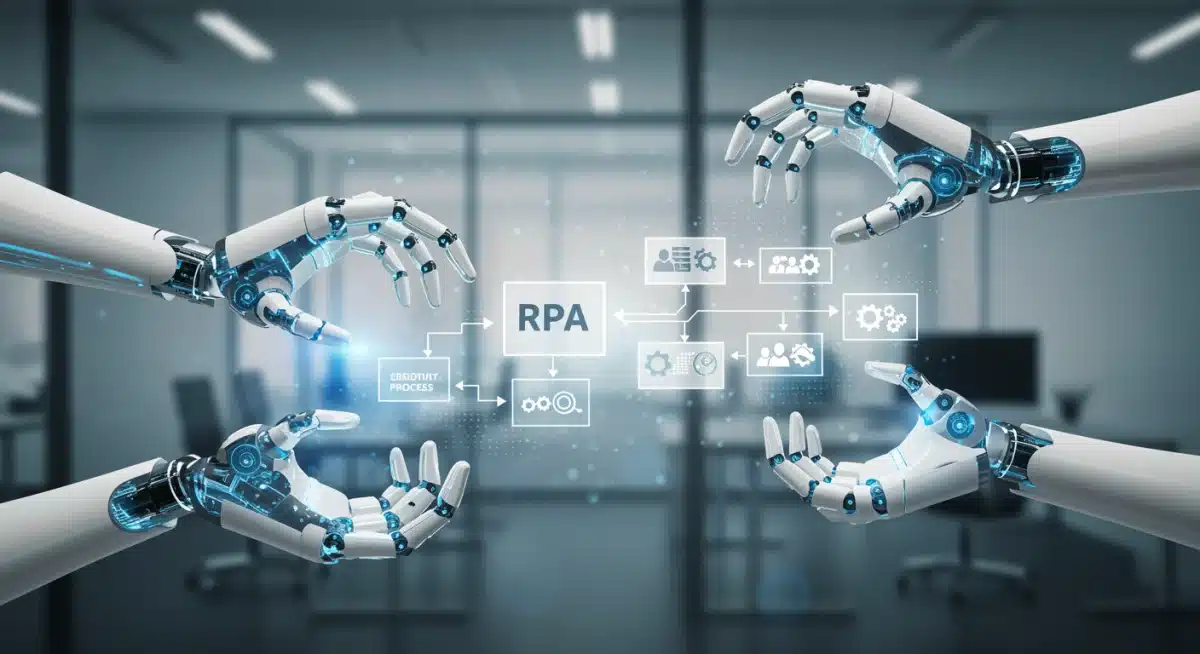 RPA streamlining complex business process flowchart
