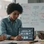 Tech startup team strategizing US AI regulation compliance