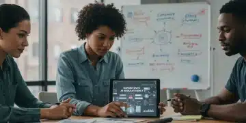 Tech startup team strategizing US AI regulation compliance