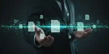 Digital data streams and legal documents symbolizing new US data privacy laws for startups.